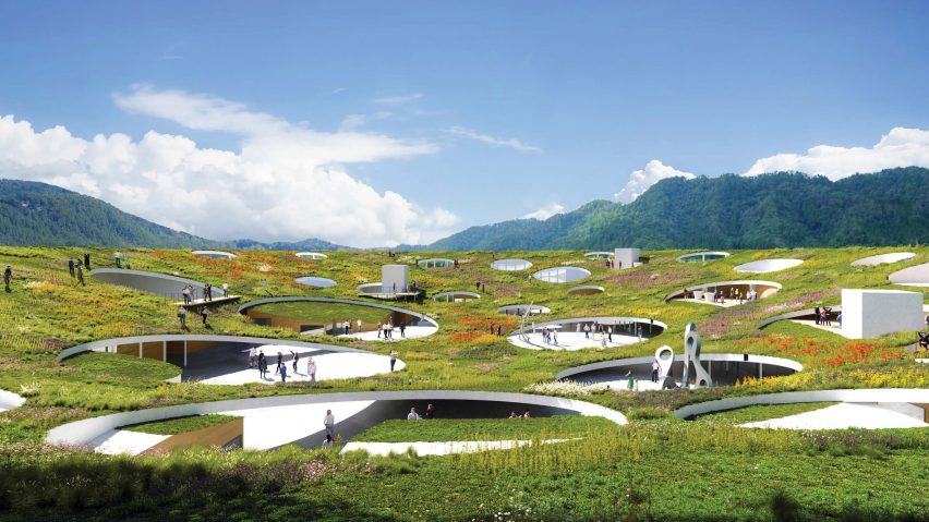Roof of Hida Furukawa Station Eastern Development by Sou Fujimoto Architects