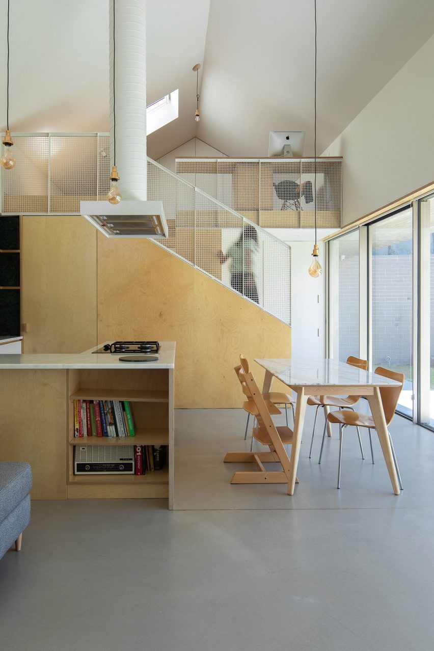 Open-plan kitchen and dining room