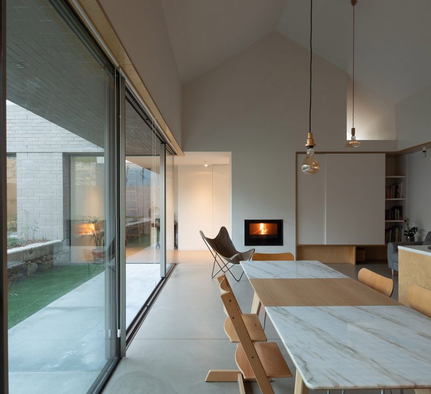 Open-plan living and dining room