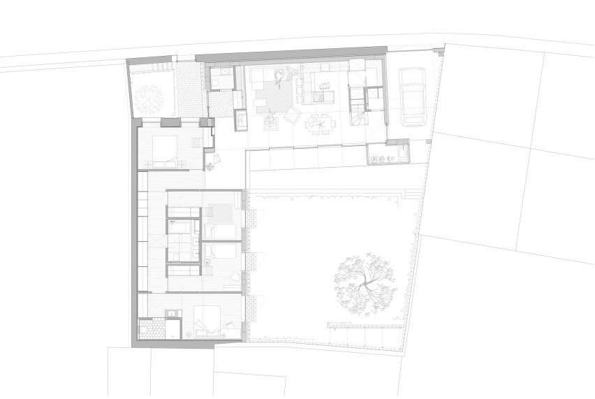 Floor plan of the House in Rua Direita de Franco by WeStudio and Made