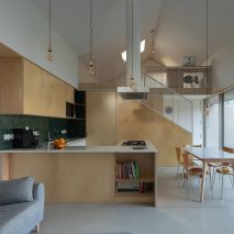 Open-plan kitchen and dining room