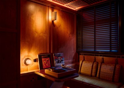 Vinyl-listening booth