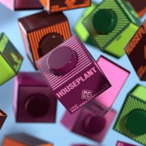 Houseplant cannabis containers in freefalling positions