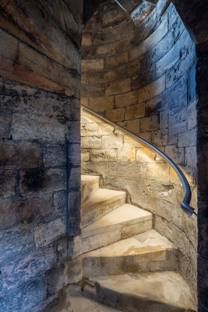 Stone spiral staircase