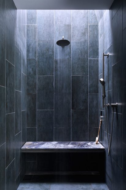 Grey bathroom tiles
