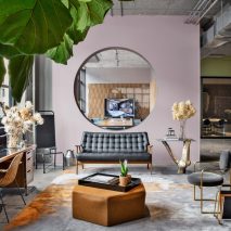 Pink wall at INC NYC offices