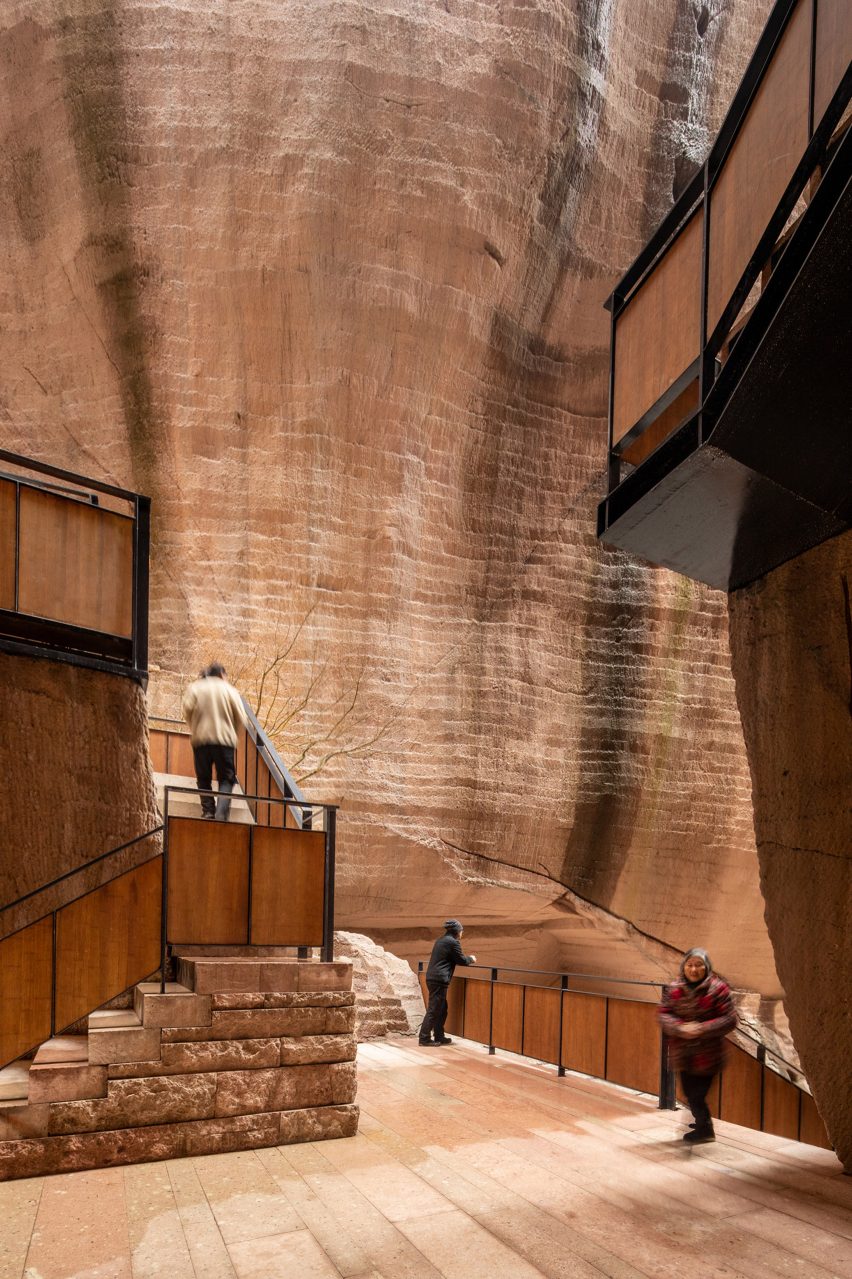 Library in stone quarry in China