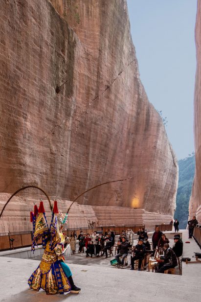 Performance venue in Chinese quarry