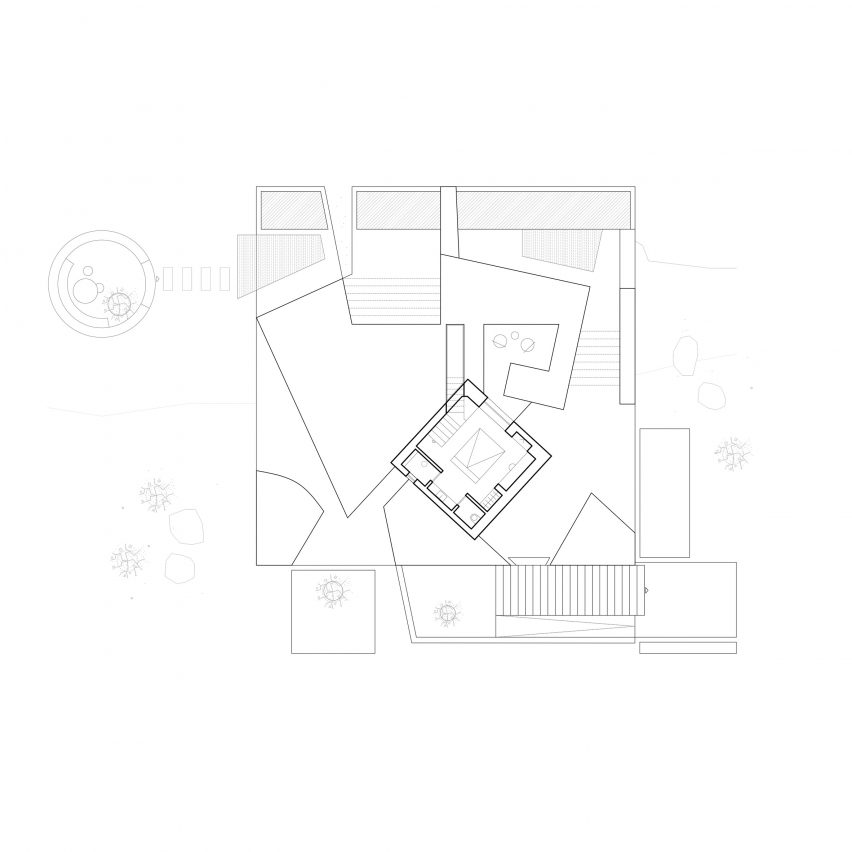 First floor plan of Monolithus which was designed by Kapsimalis Architects