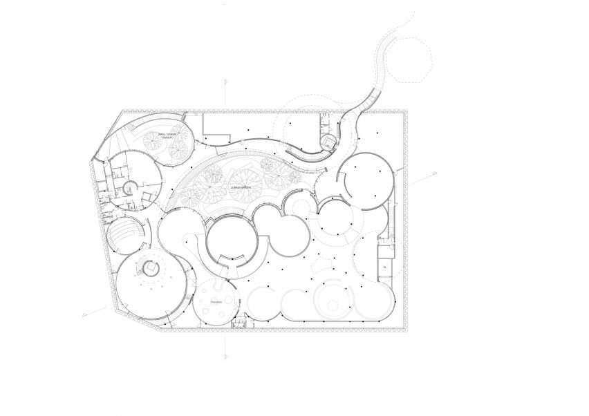 Basement plan of HC Anderson hus by Kengo Kuma