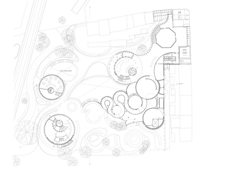 Ground floor plan of HC Anderson hus by Kengo Kuma