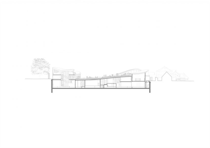 Section of HC Anderson hus by Kengo Kuma