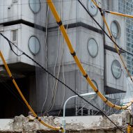 The tower is being demolished