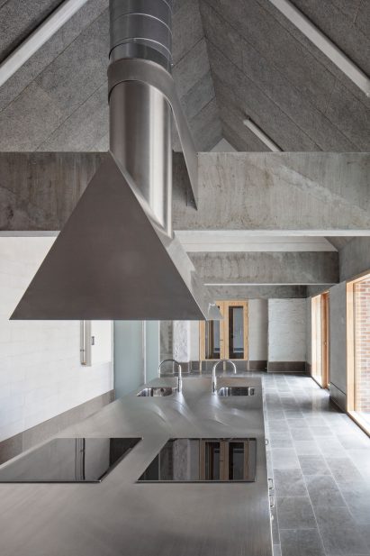 Interior image of a shared kitchen at Supportive housing in Stubberupgård 