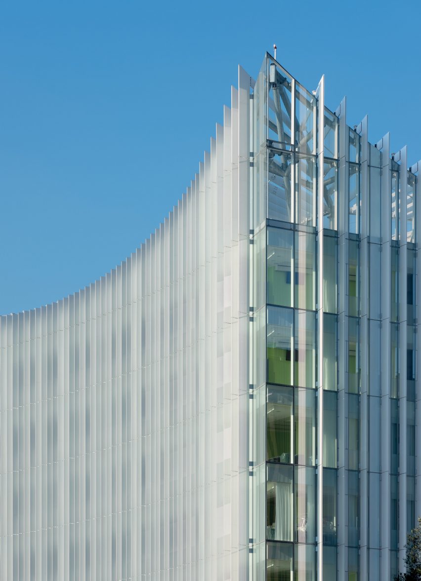San Raffaele Hospital is a hospital in Milan that was designed by Mario Cucinella Architects