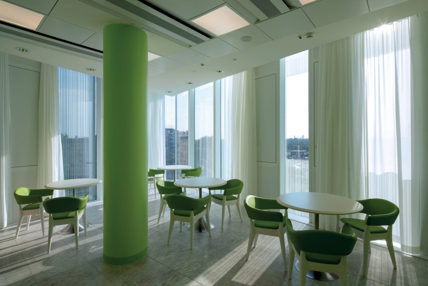 San Raffaele Hospital is a hospital in Milan that was designed by Mario Cucinella Architects