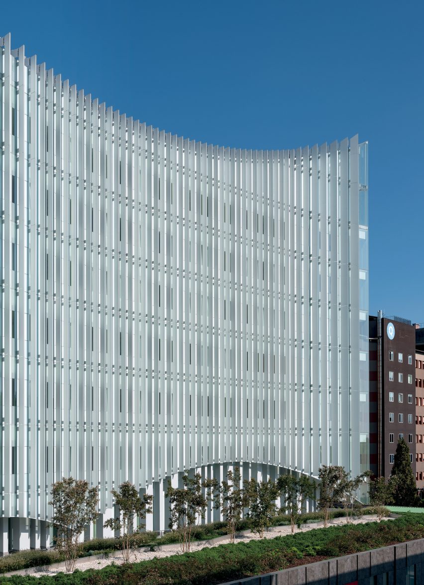 San Raffaele Hospital is a hospital in Milan that was designed by Mario Cucinella Architects