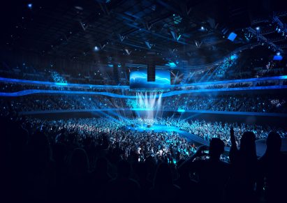 Render of arena interior by Populous