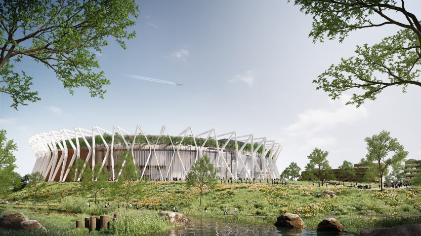 Stadium with exoskeleton