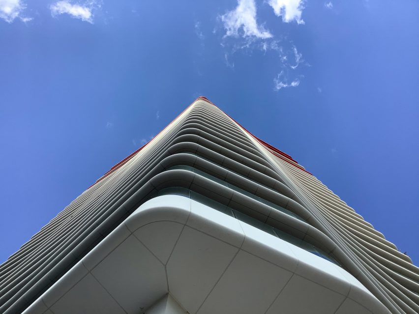 Antares Tower is a residential building in Barcelona that was designed by Odile Decq