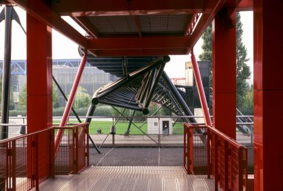 Raised walkway at Parc de la Villette