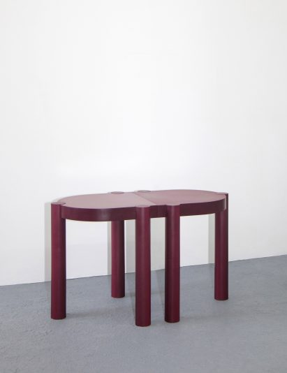 Two Plod stools combined into a coffee table