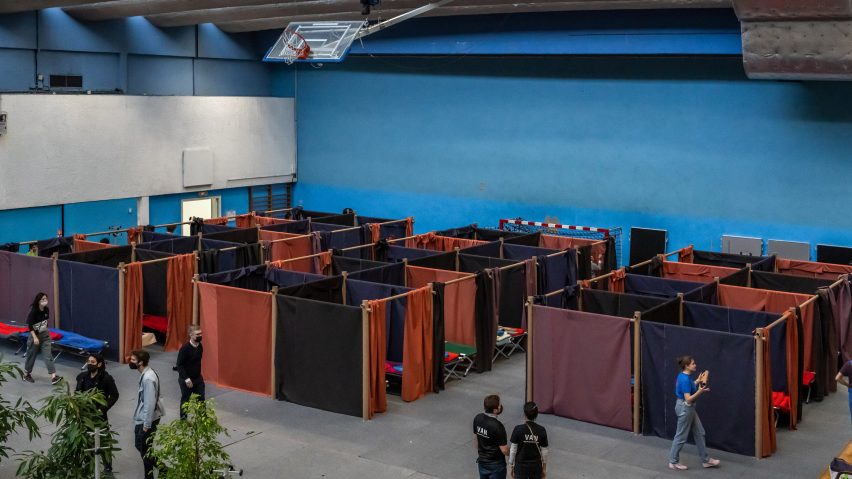 Refugee camp with Shigeru Ban's Paper Partition System