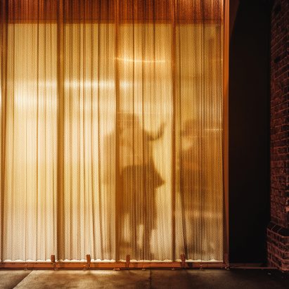 Entrance pavilion for Punchdrunk theatre company by Haworth Tompkins