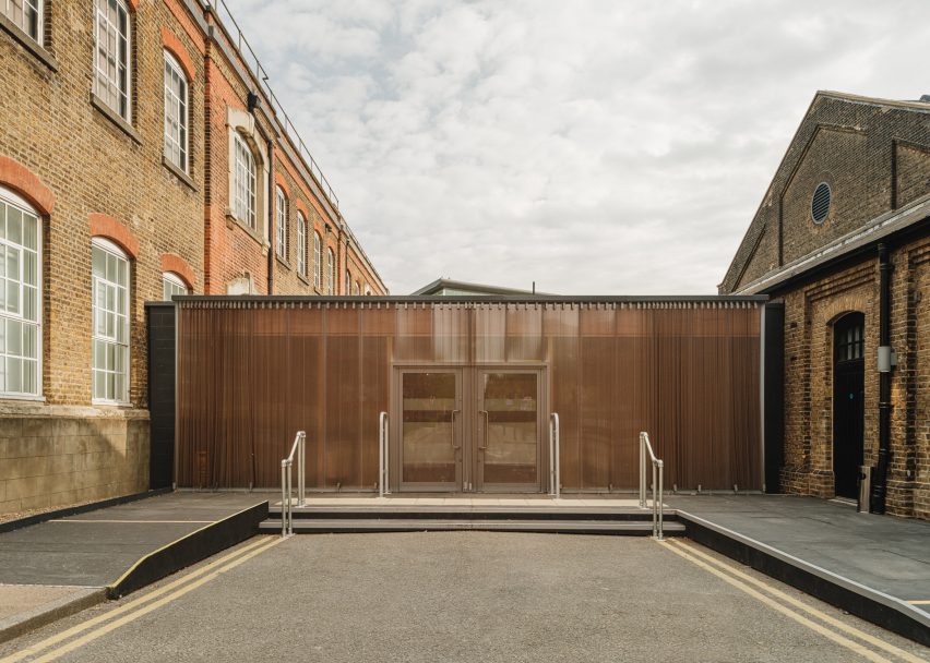 Entrance pavilion for Punchdrunk theatre company by Haworth Tompkins