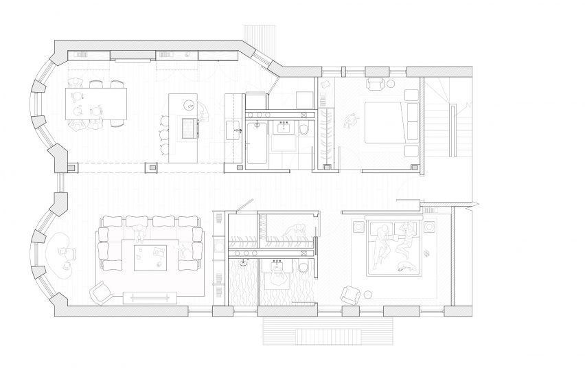 Amity Street Residence floor plan