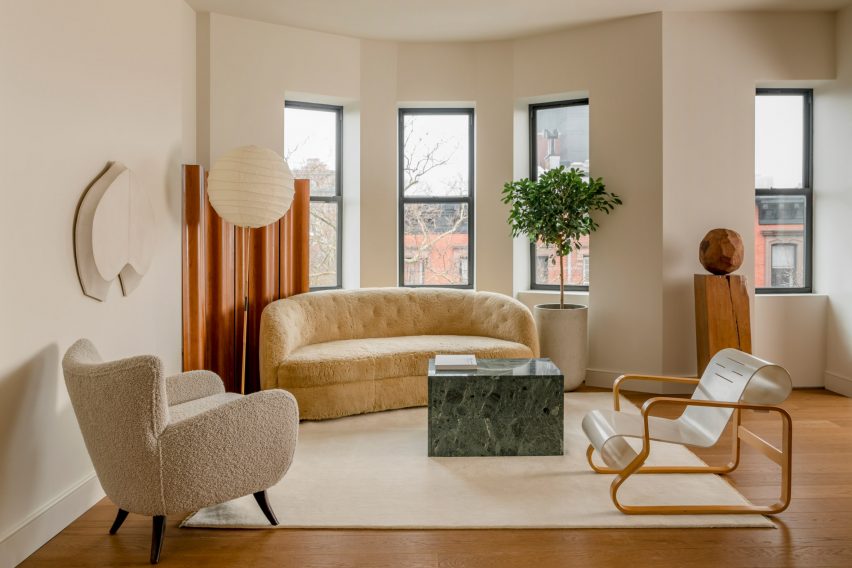 A living room inside Amity Street Residence