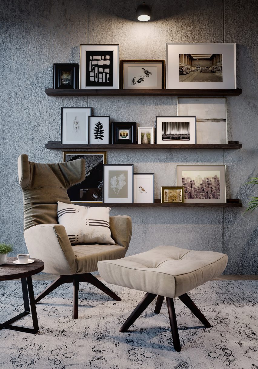 Regent chair and footstool by Connection