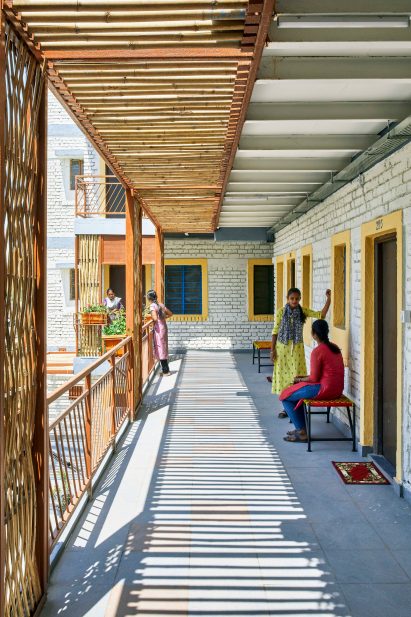 Walkway in Sanjaynagar building