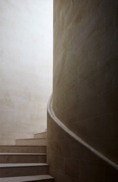 Stone-lined stairwell