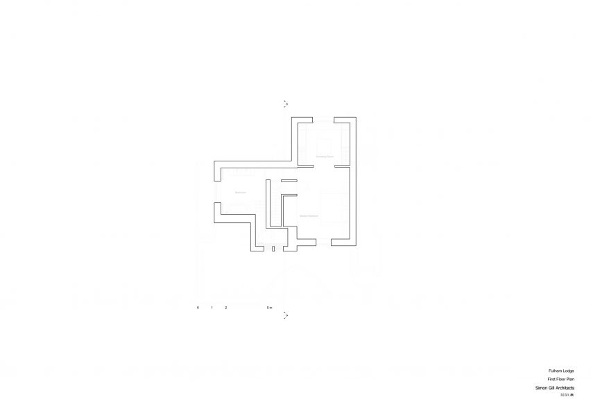 First floor plan for The Lodge by Simon Gill Architects