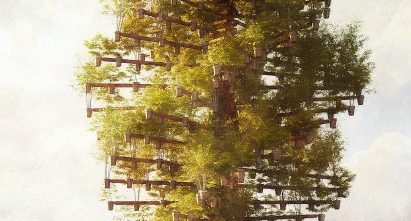 Tree of Trees sculpture at Buckingham Palace by Thomas Heatherwick