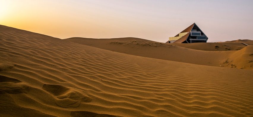 Exterior of Service Center of the Desert Galaxy Camp in China