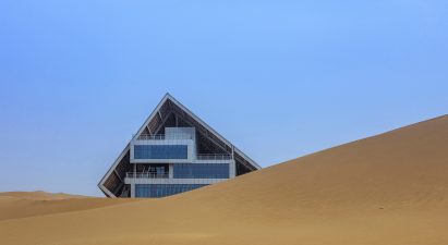 Facade of Service Center of the Desert Galaxy Camp
