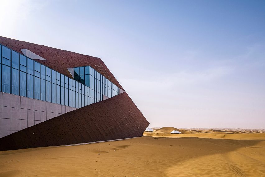 Exterior of Service Center of the Desert Galaxy Camp in China
