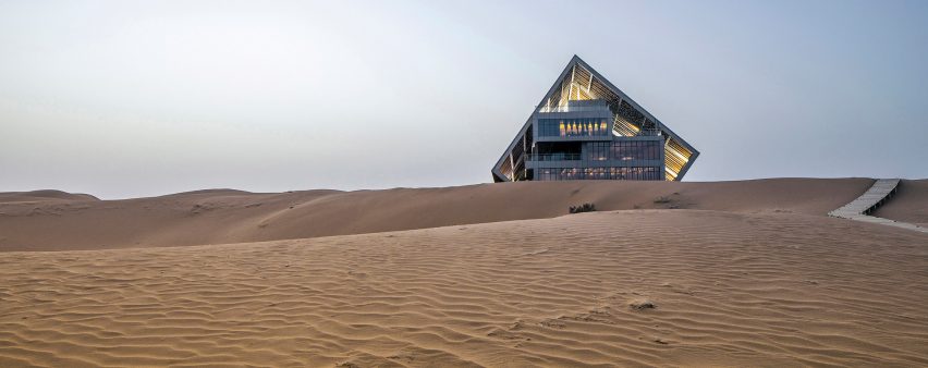 Exterior of Service Center of the Desert Galaxy Camp in China