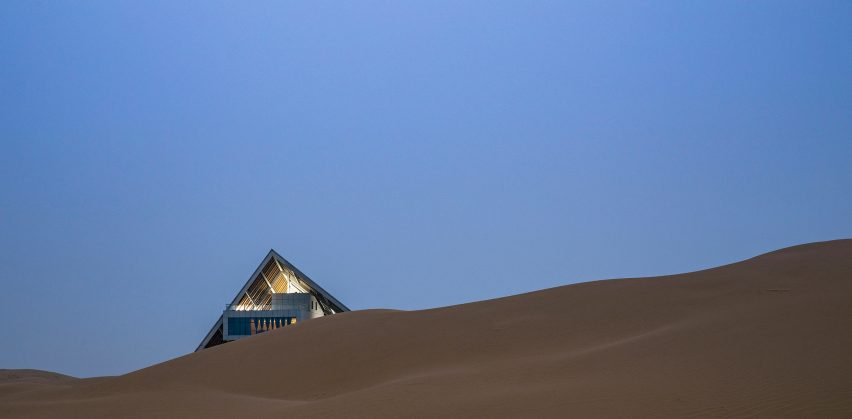 Exterior of Service Center of the Desert Galaxy Camp in China