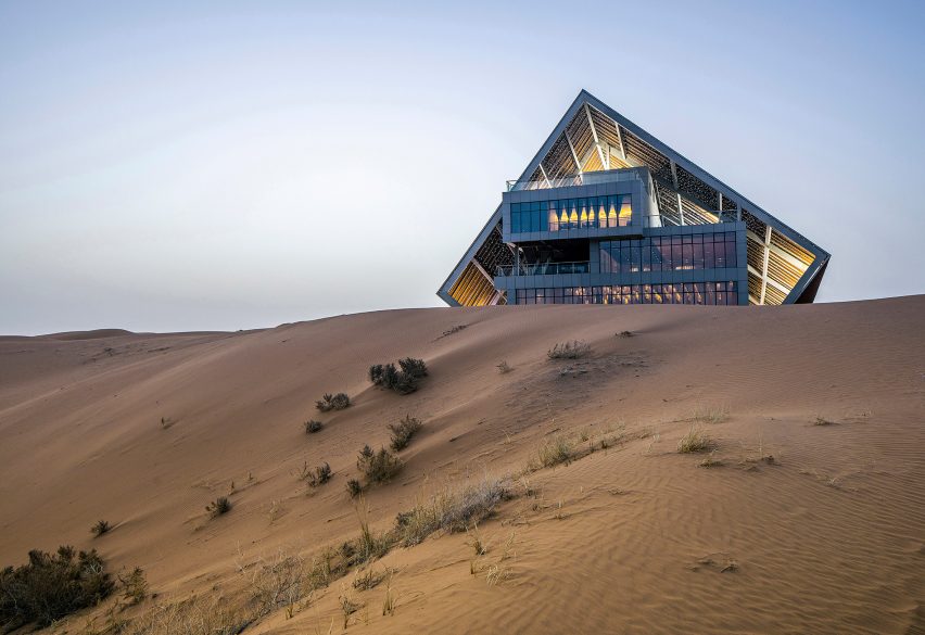 Exterior of Service Center of the Desert Galaxy Camp in China