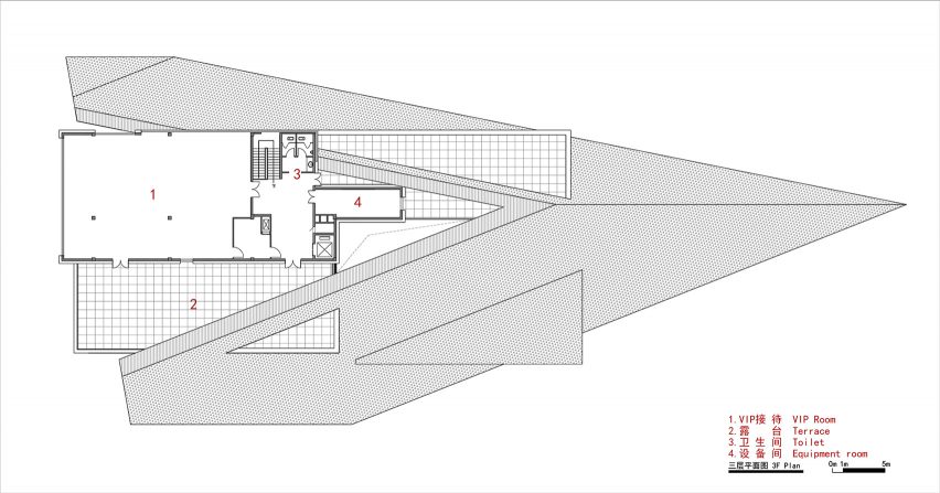 Third floor plan of Service Center of the Desert Galaxy Camp