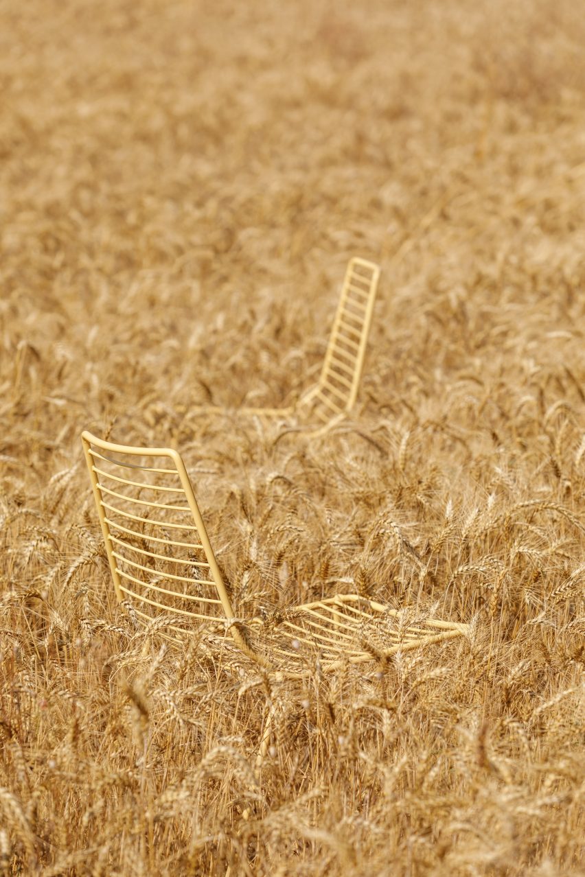 Marina Out chair in yellow by Leonardo Rossano for True Design from True outdoor seating collection