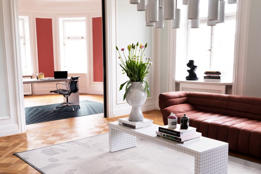 Bold patterned rugs