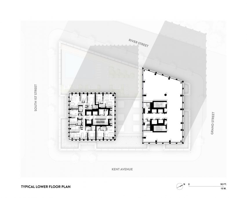 Typical lower floor plan