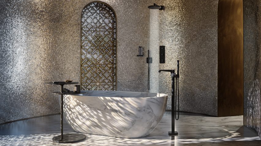 Hadi Teherani designs Middle East-inspired bathroom under a cupola for Axor