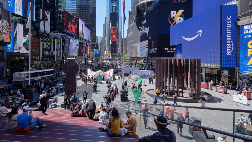 CLB places steel “chapel” in Times Square for NYCxDesign