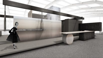 A photograph of a Statement of Form, which is Gaggenau's installation