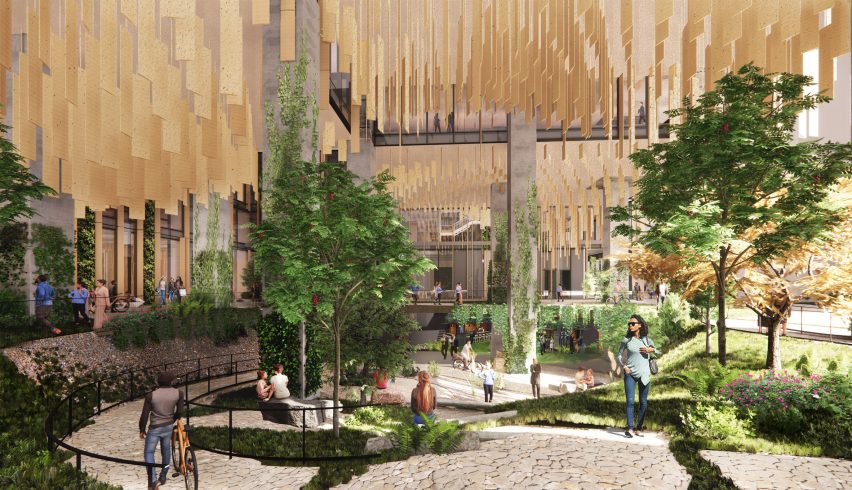 kengo kuma park habitat ground floor public space